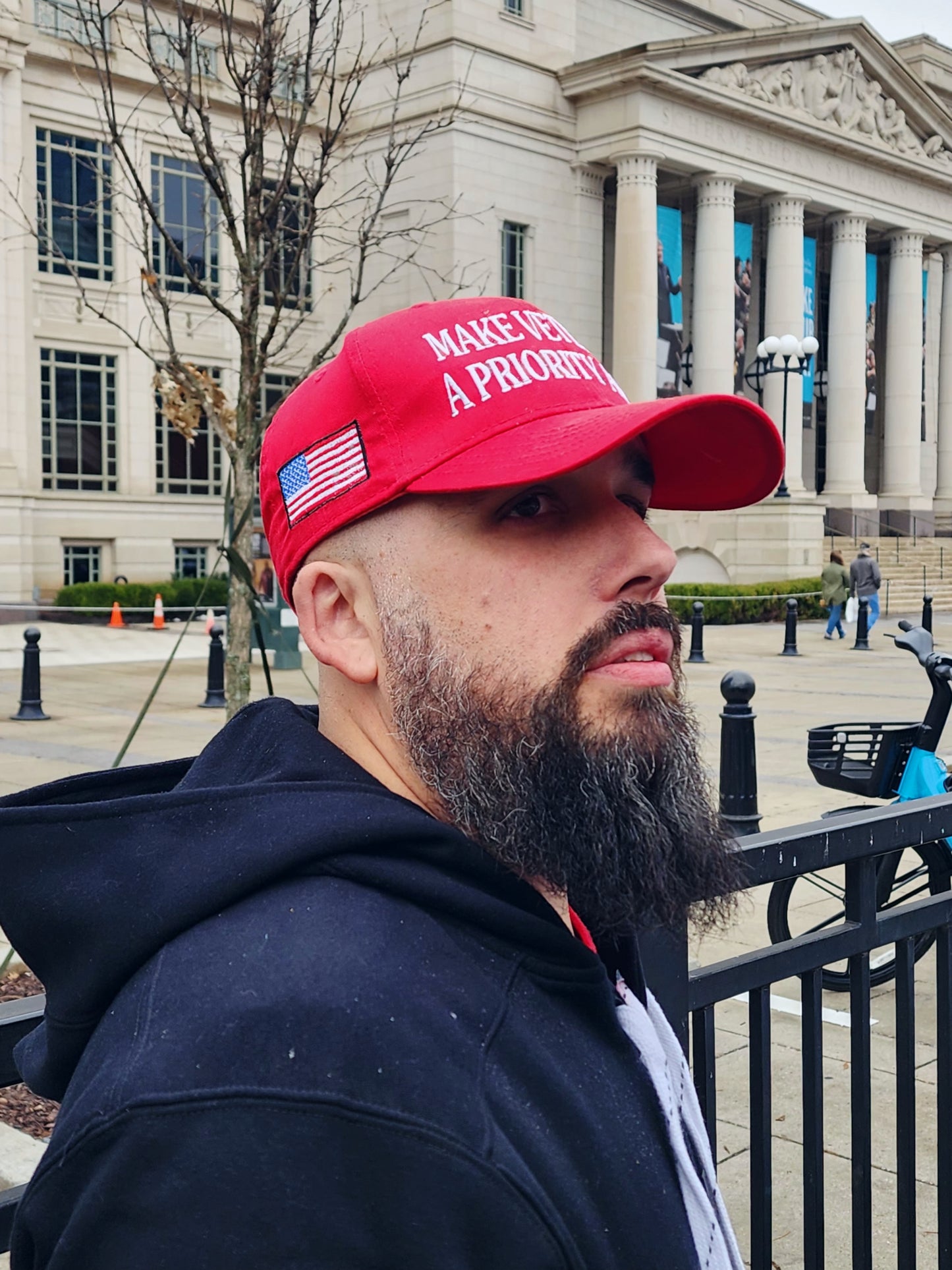 Make Veterans a Priority Again™ Truck Hat (Red)