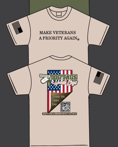 Make Veterans A Priority Again T-Shirt (TAN)