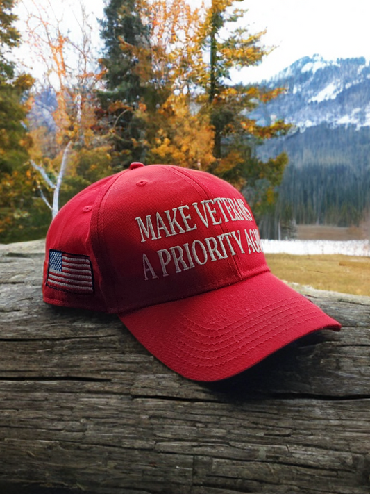 Make Veterans a Priority Again™ Truck Hat (Red)